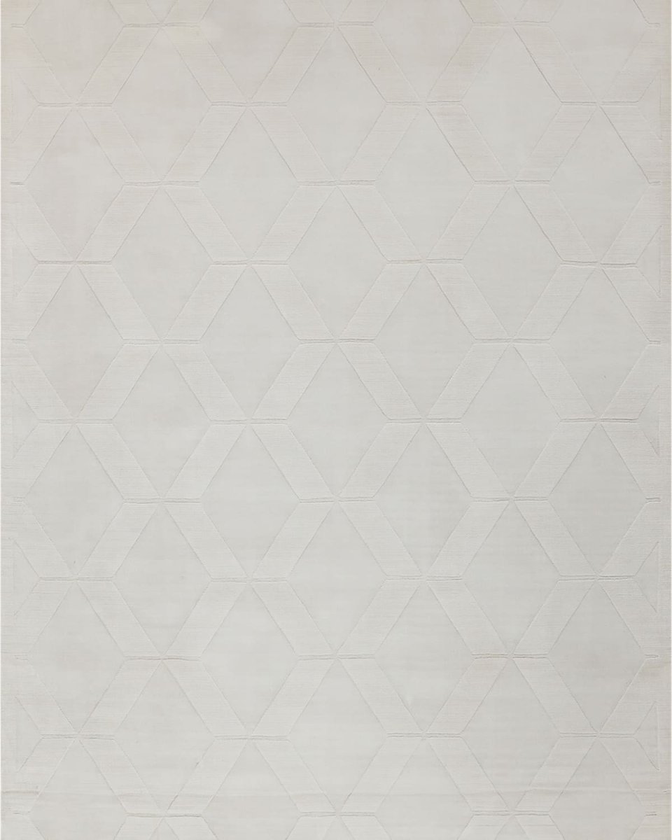 Brunello Hand-Loomed White Rug, 9' x 12'